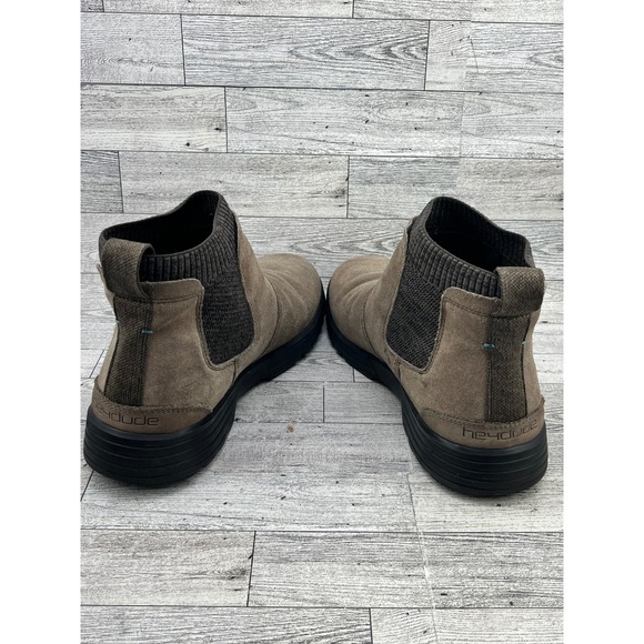 Hey Dude Scott Suede Fossil Men Chelsea Boots Size 10 Slip On Brown 112384962 main image 6